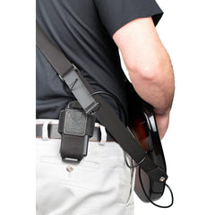 Levys Wireless Bodypack Holder, Black Lerather | MM14-BLK