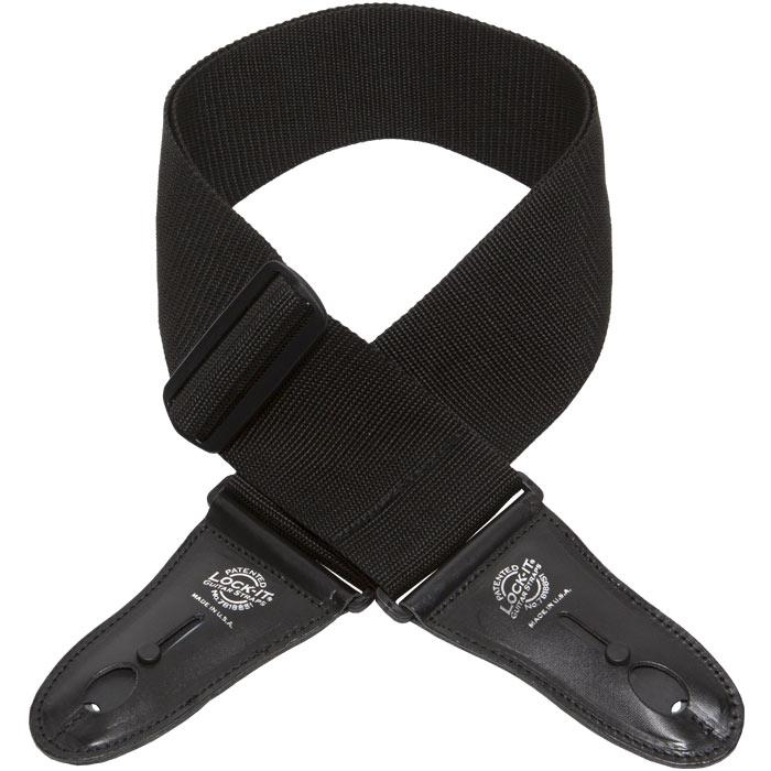 Lock-It Poly Pro Guitar Strap | Black