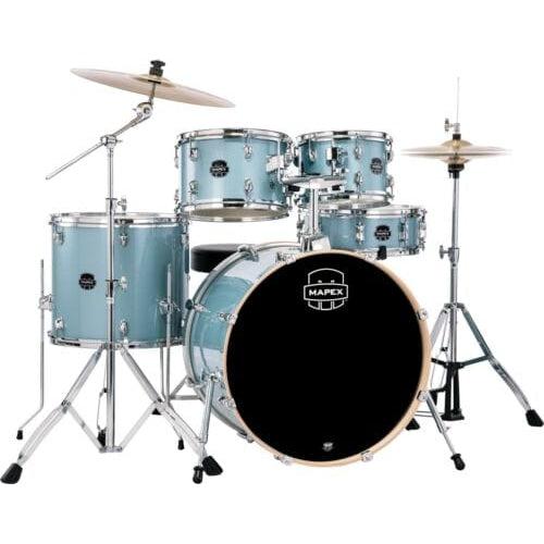 Mapex Venus 5-piece Rock Complete Drum Set - Aqua Blue Sparkle