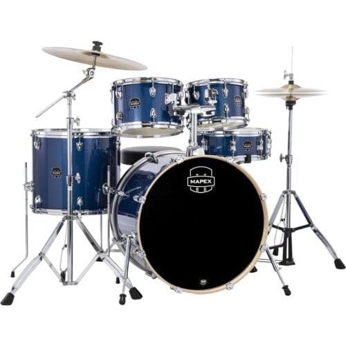 Mapex Venus 5-piece Rock Complete Drum Set - Blue Sky Sparkle