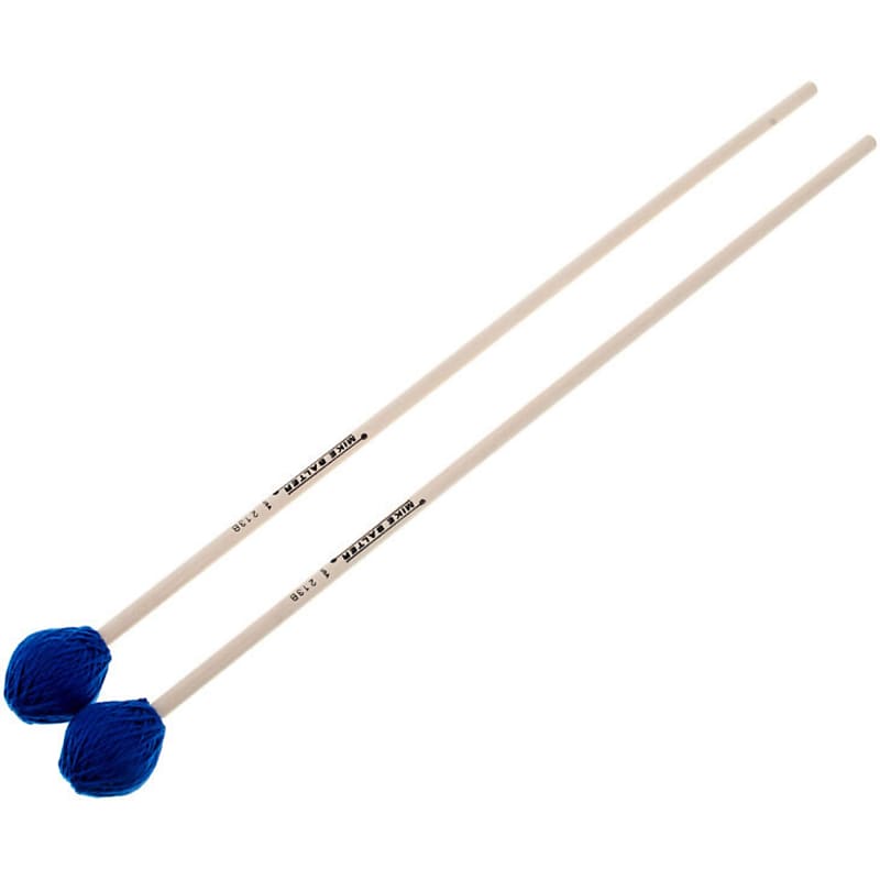 Mike Balter MB213B Birch Medium Marimba Mallets - Blue