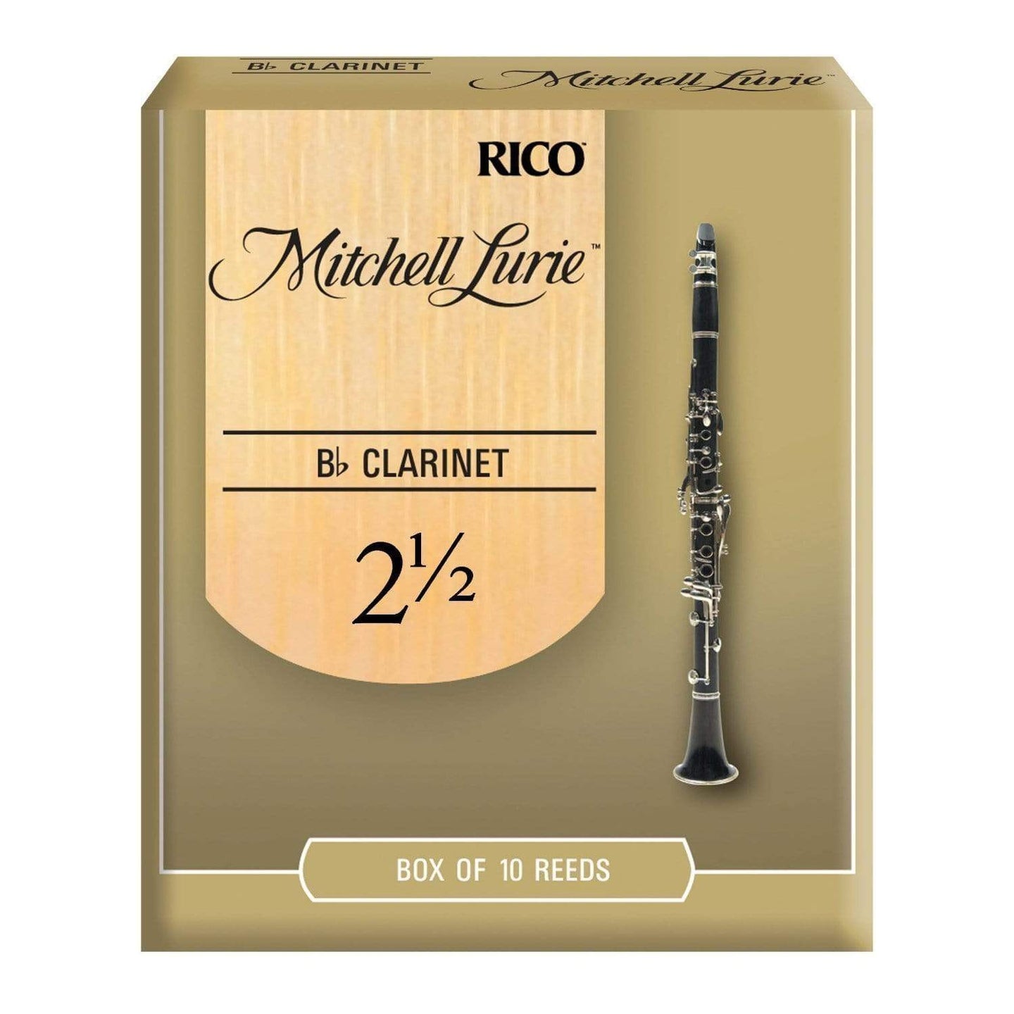 Mitchell Lurie Bb Clarinet Reeds, Strength 2.5, 10 Pack