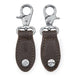 Pair of Handbag Guitar Strap Converters | Brown w/ Chrome Hardware | TPCS03-BRN