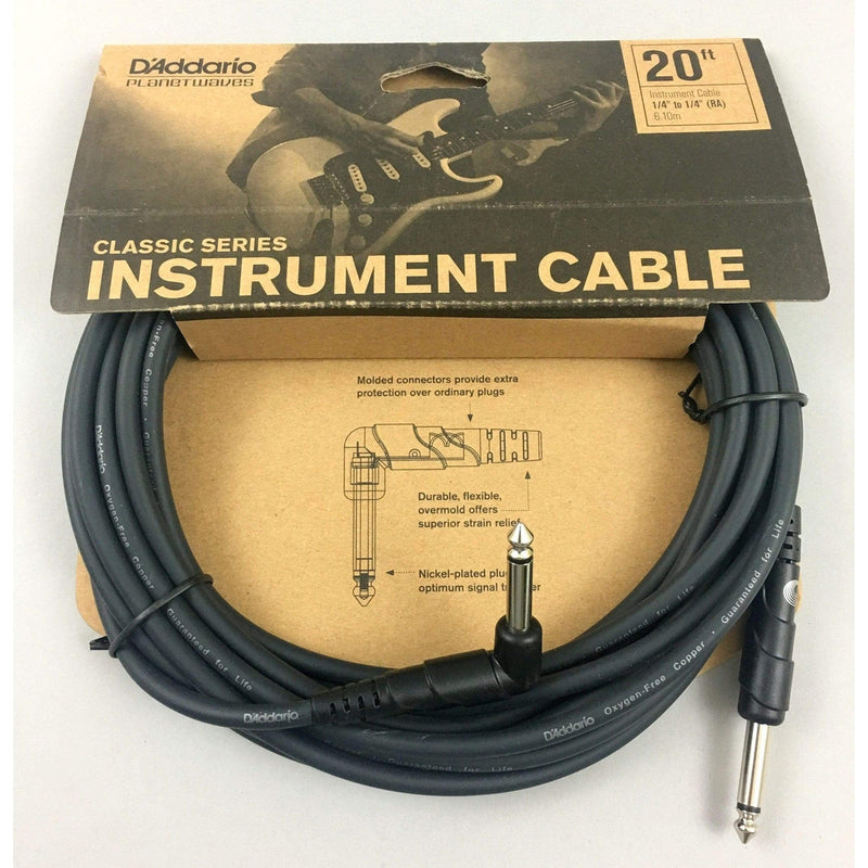 Planet Waves Classic Series Instrument Cable | Right Angle