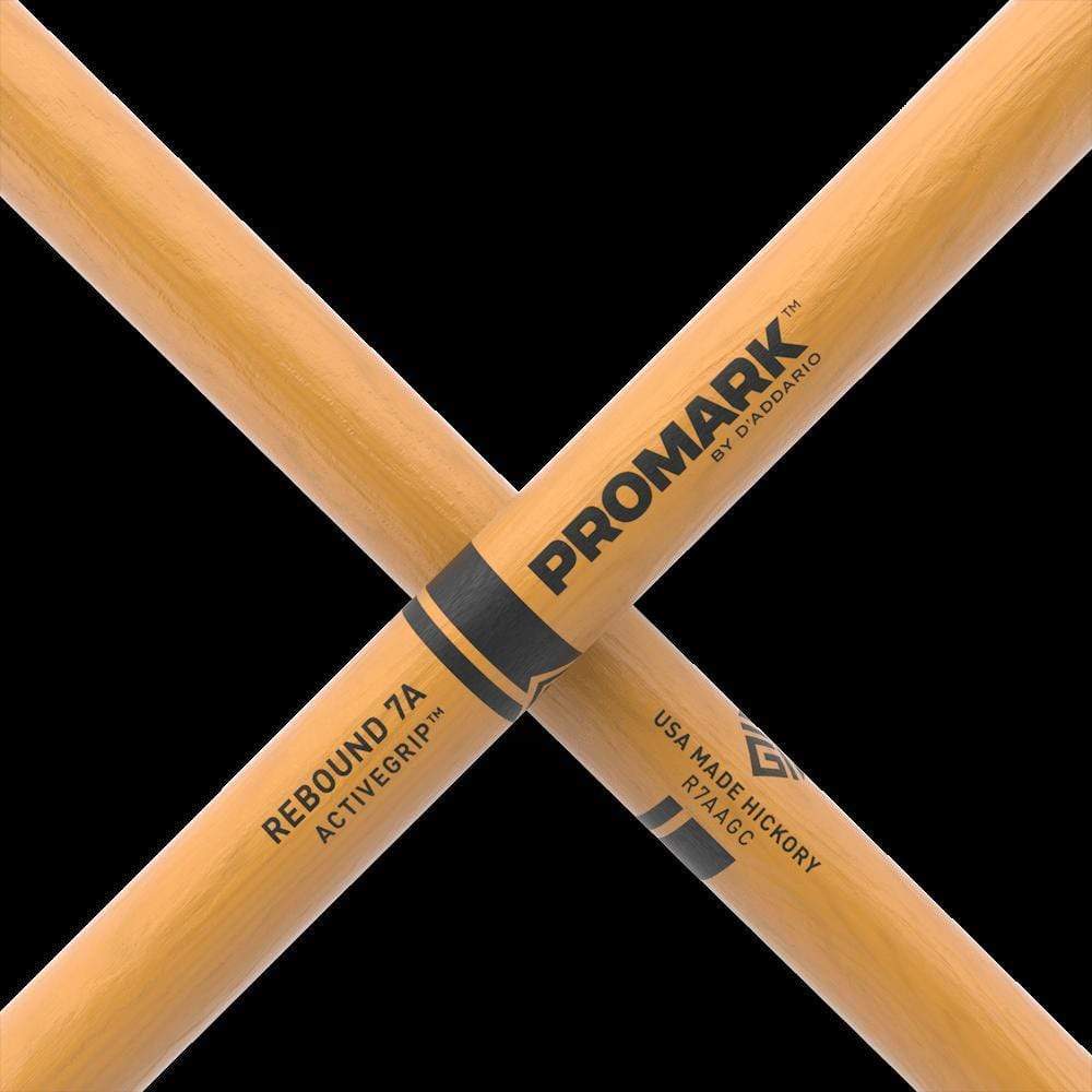 Promark ActiveGrip 7A Drum Sticks | Rebound | Clear