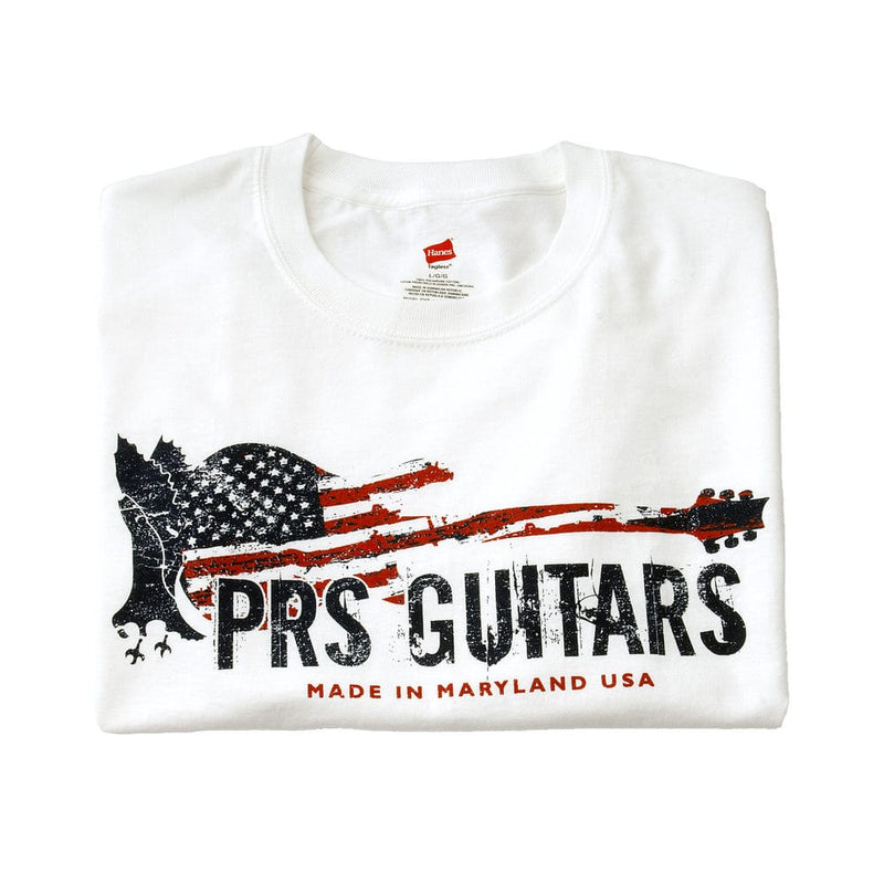 PRS Guitars Patriotic Print Short Sleeve T-Shirt, White | Large