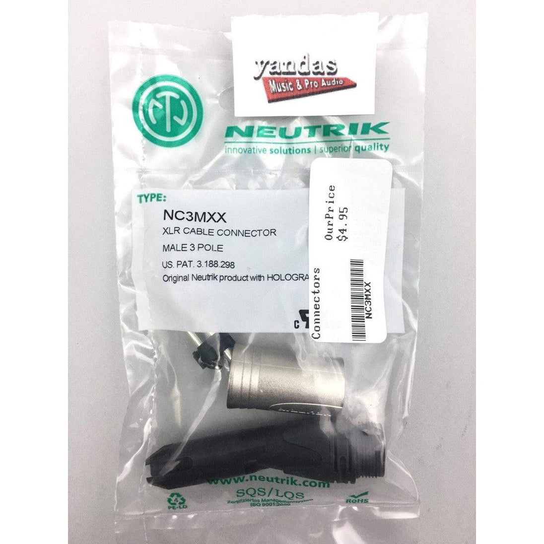 Rapco NC3MXX | XLR Male Replacement End / Connecter