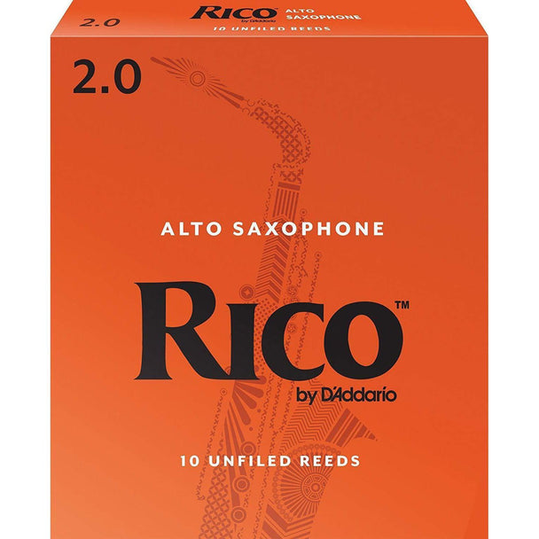 Rico Alto Sax Reeds, Strength 2, 10-pack