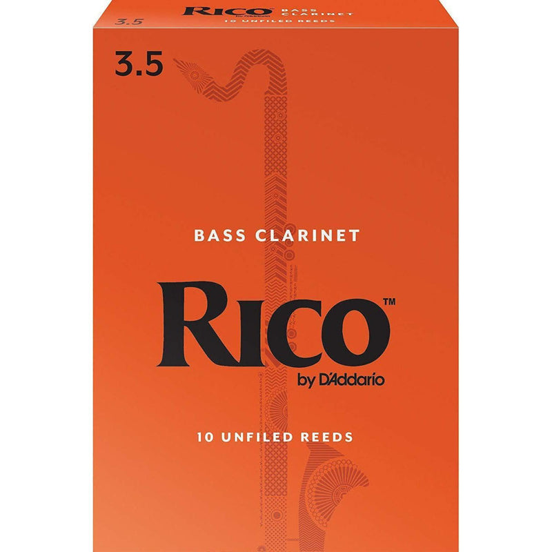 Rico Bass Clarinet Reeds, Strength 3.5, 10 Pack