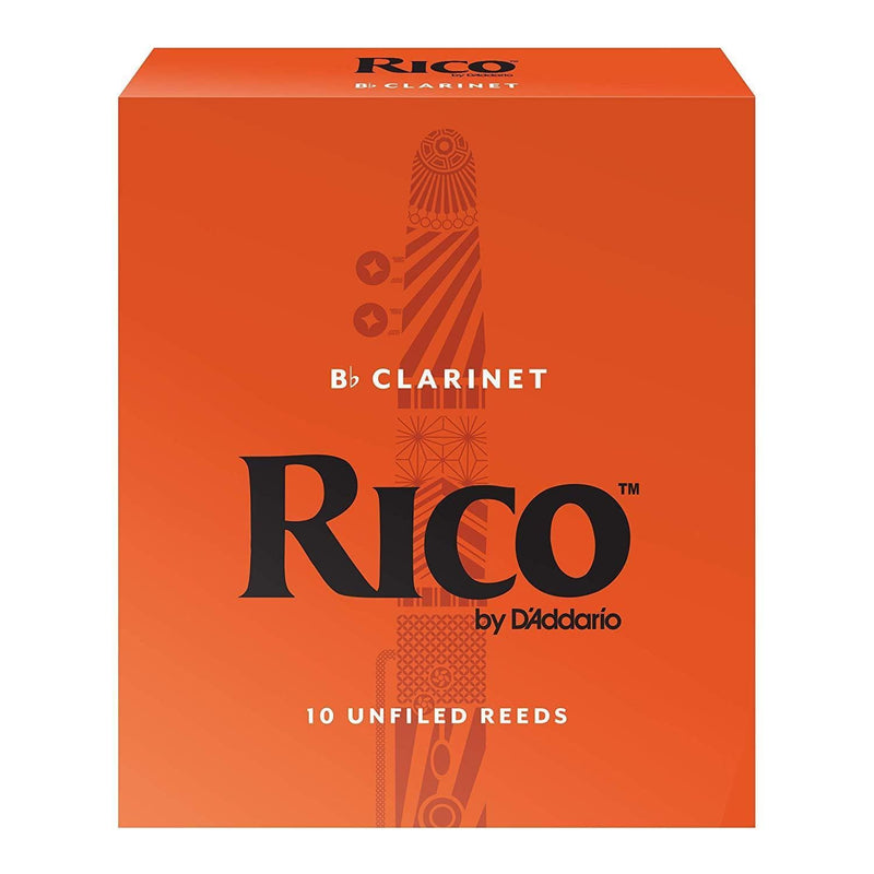 Rico Bb Clarinet Reeds, Strength 2.5, 10-pack