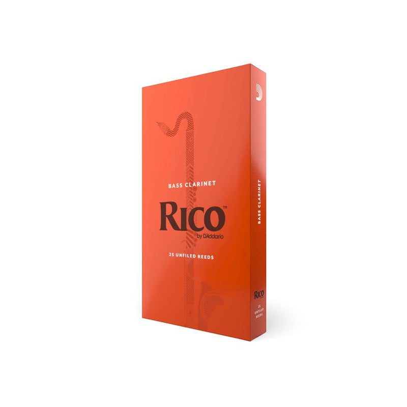 Rico by D'Addario Bass Clarinet Reeds, Strength 2.0, 25-pack