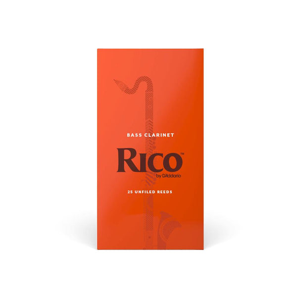 Rico by D'Addario Bass Clarinet Reeds, Strength 2.0, 25-pack