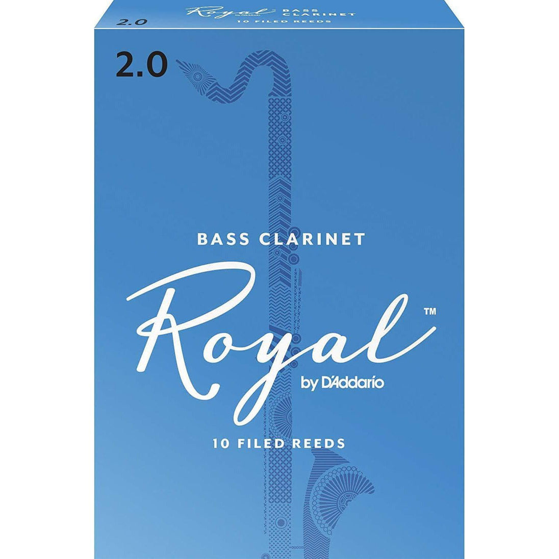 Rico Royal Bass Clarinet Reeds, Strength 2, 10 Pack