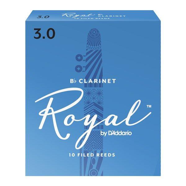 Rico Royal Bb Clarinet Reeds, Strength 3, 10-pack