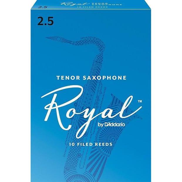 Rico Royal Tenor Sax Reeds, Strength 2.5, 10-pack