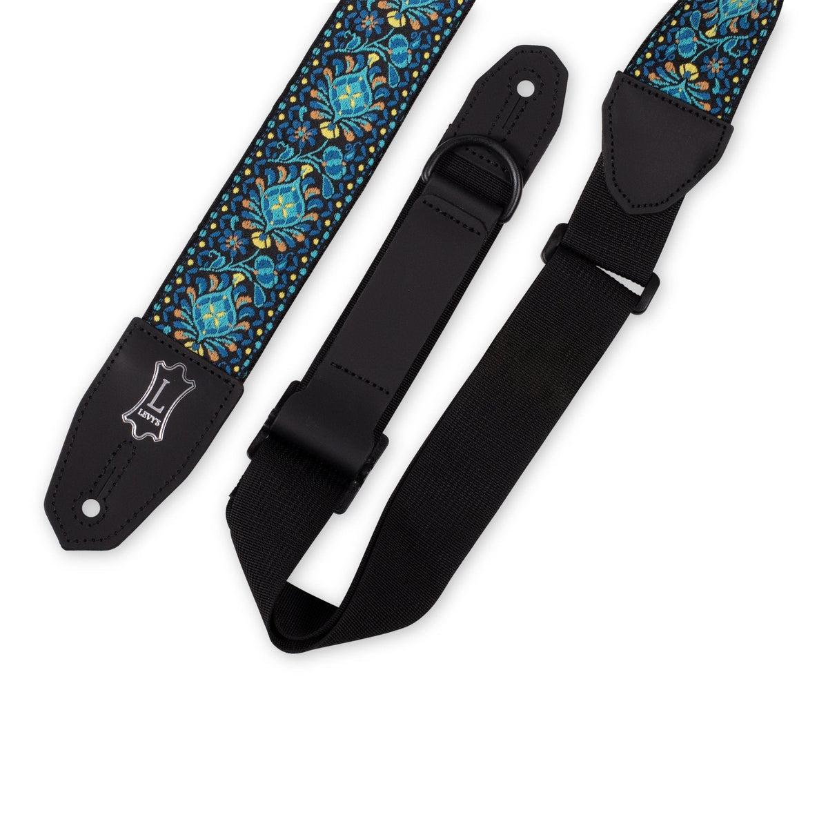 Right Height Strap w/ Woven Blue Black Gold Motif
