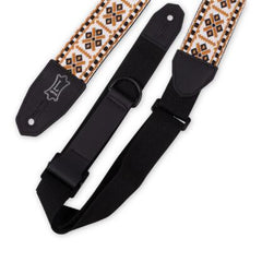 Right Height Strap w/ Woven White Black Gold Motif