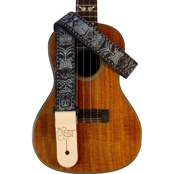 Sherrin's Thred ST15-748 Black Tiki Uke Strap 1.5