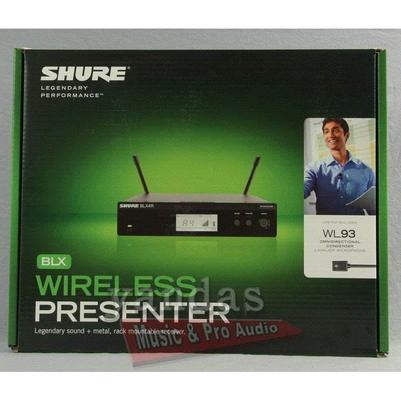Shure BLX14R/W93 Wireless Omnidirectional Lapel Microphone System H10
