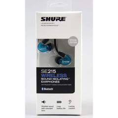 Shure SE215SPE Wireless Sound Isolating Earphones w/ Bluetooth Adapter Blue - Limited Edition