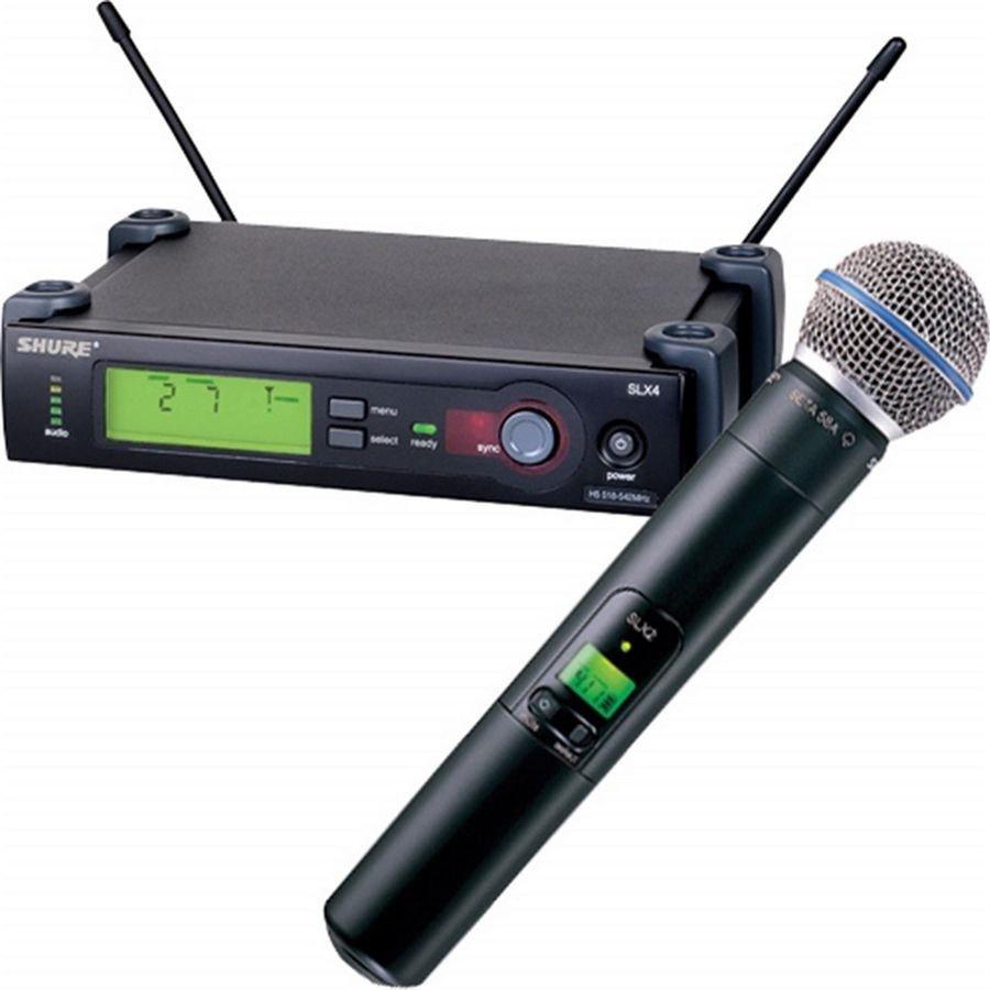 Shure SLX24/BETA58 Handheld Wireless Microphone System | BETA58 Handheld Microphone G4