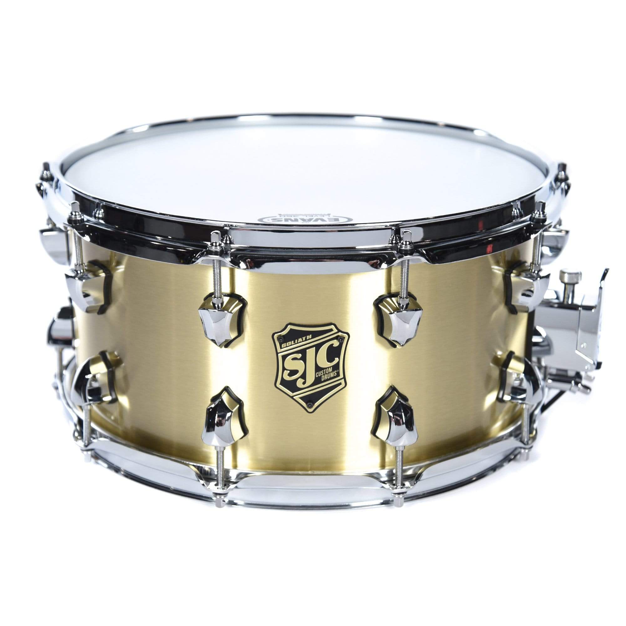 SJC 7" x 14" Goliath Snare Drum | 3.0mm Bell Brass Shell with Chrome Hardware