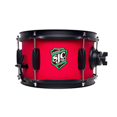 SJC Drums "ThrashCan" Side Snare Drum | 6x10 Red Grip Tape Wrap