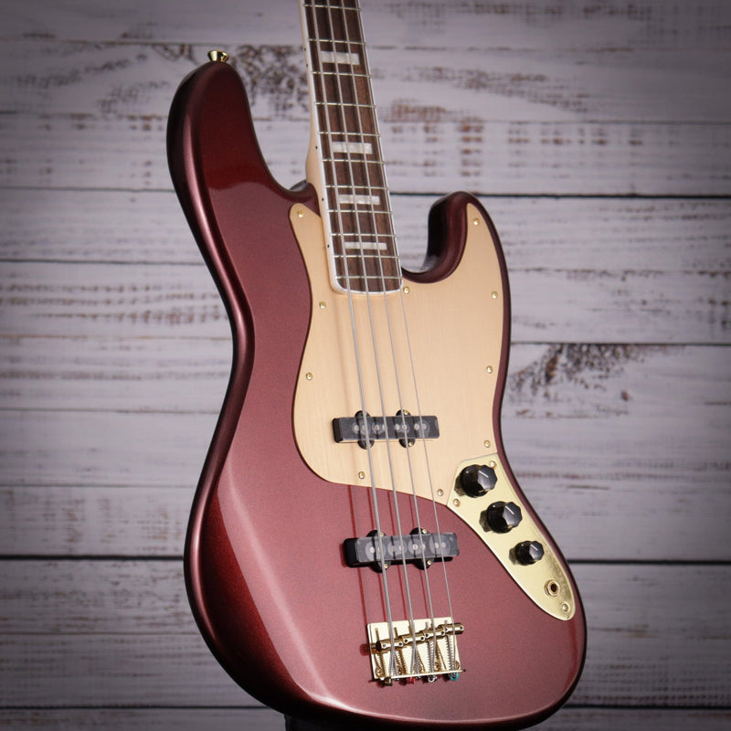 Squier 40th Anniversary Jazz Bass Gold Edition | Ruby Red