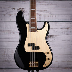 Squier 40th Anniversary P Bass Gold Edition | Black