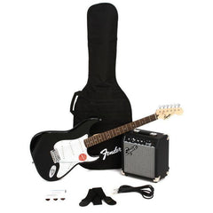 Squier Stratocaster Electric Guitar Pack | Includes Amp | Black