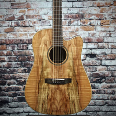 Teton Dreadnought Acoustic Electric Guitar | Spalted Maple