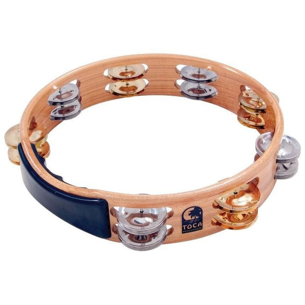 Toca 10" Wooden Double Row Tambourine