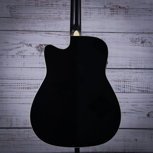 TransAcoustic - Folk Guitar with cutaway, Solid Sitka Spruce Top, Mahogany Back & Sides, Die Cast Chrome Tuners, Black