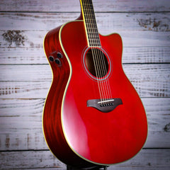 TransAcoustic - Small Body with cutaway, Folk Guitar, Solid Sitka Spruce Top, Mahogany Back & Sides, Die Cast Chrome Tuners, Ruby Red