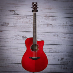 TransAcoustic - Small Body with cutaway, Folk Guitar, Solid Sitka Spruce Top, Mahogany Back & Sides, Die Cast Chrome Tuners, Ruby Red