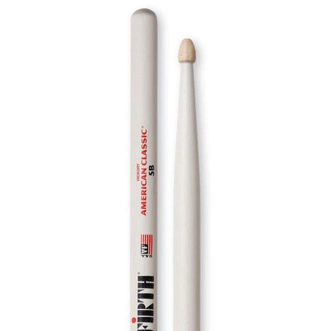 Vic Firth American Classic Series Wood Tip Drumsticks 5B White