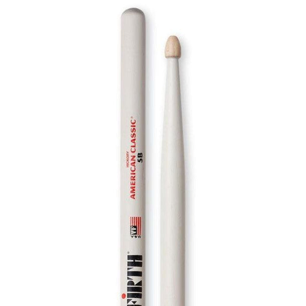 Vic Firth American Classic Series Wood Tip Drumsticks 5B White