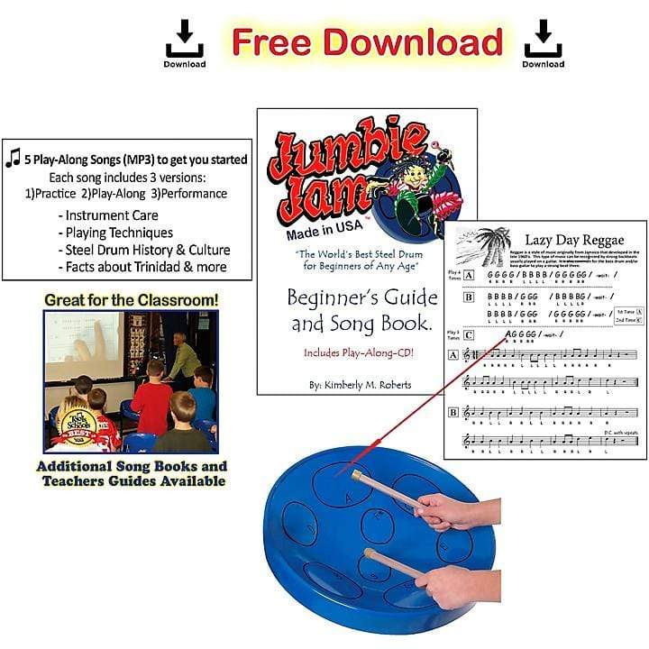 World Percussion Jumbie Jam Deluxe Steel Drum Kit with Stand