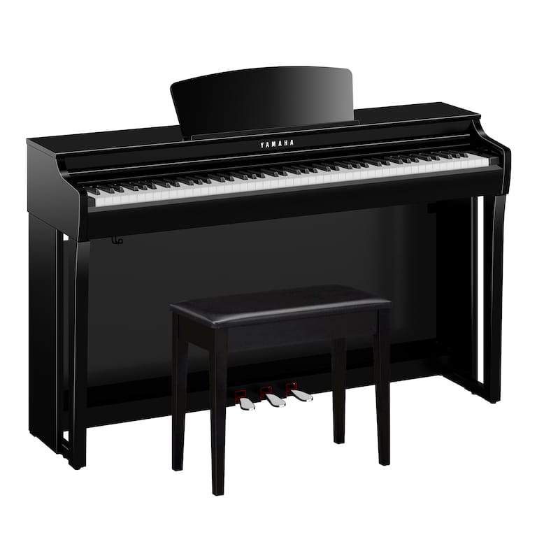 Yamaha Clavinova Digital Piano with Bench | Matte Black